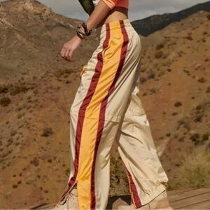 Free People FP Movement Large End Zone Track Pants wide leg drawstring waist